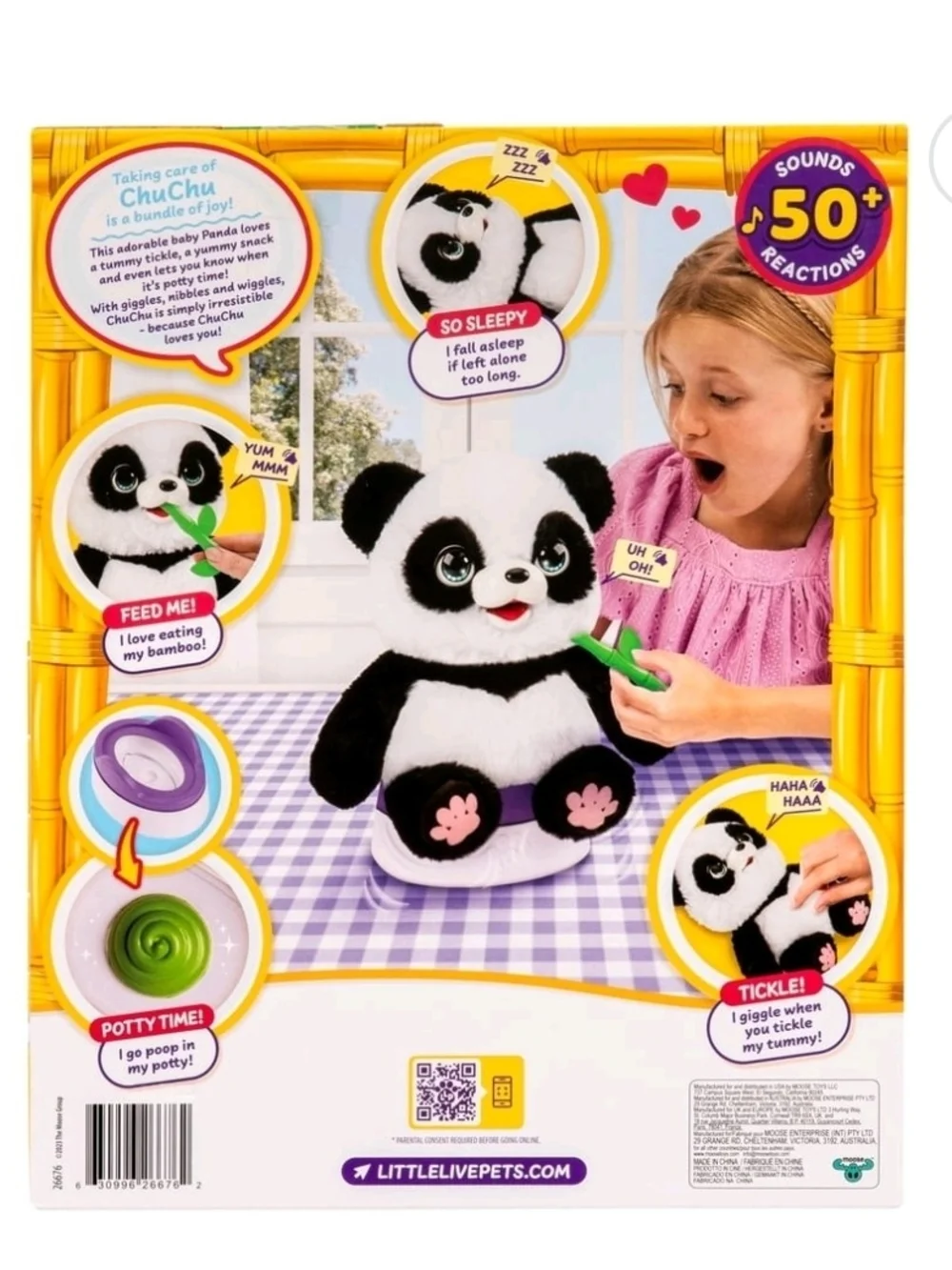 Little Live Pets My Baby Panda ChuChu, Interactive Pet, 50+ Sounds & Reactions